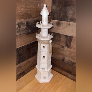 Rustic Wooden White Lighthouse